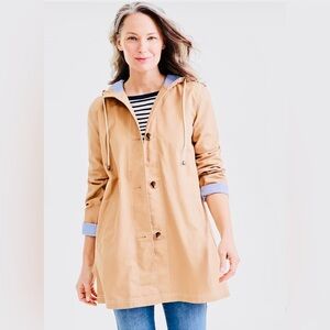 Style & Co. Tan Hooded Trench Coat